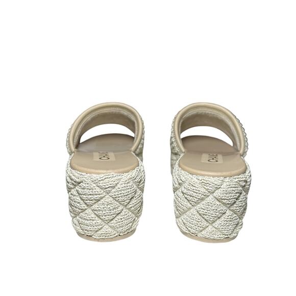Chanel x Virginie Viard Interlocking CC Logo Raffia Mules Slides Sandals 39 NEW - Picture 5 of 8